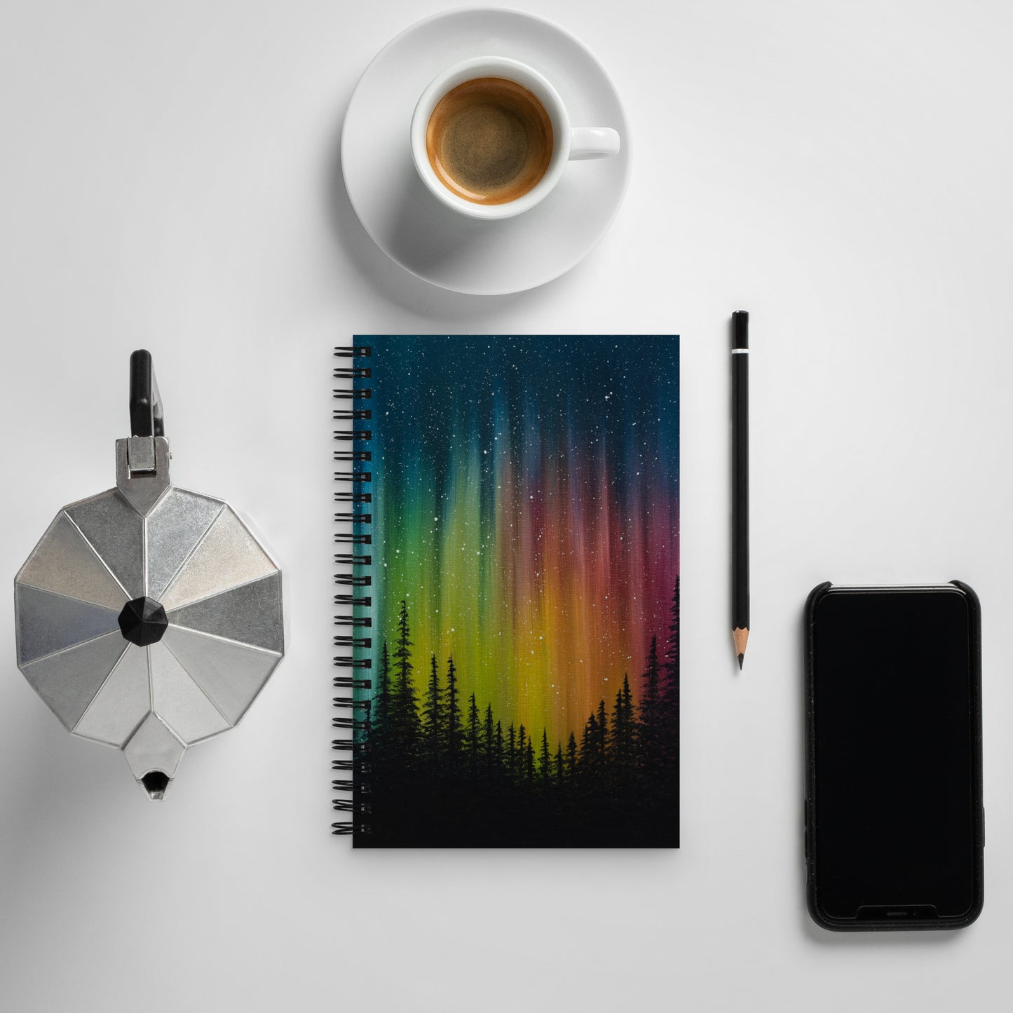 Dawn of Whimsical Night Spiral notebook