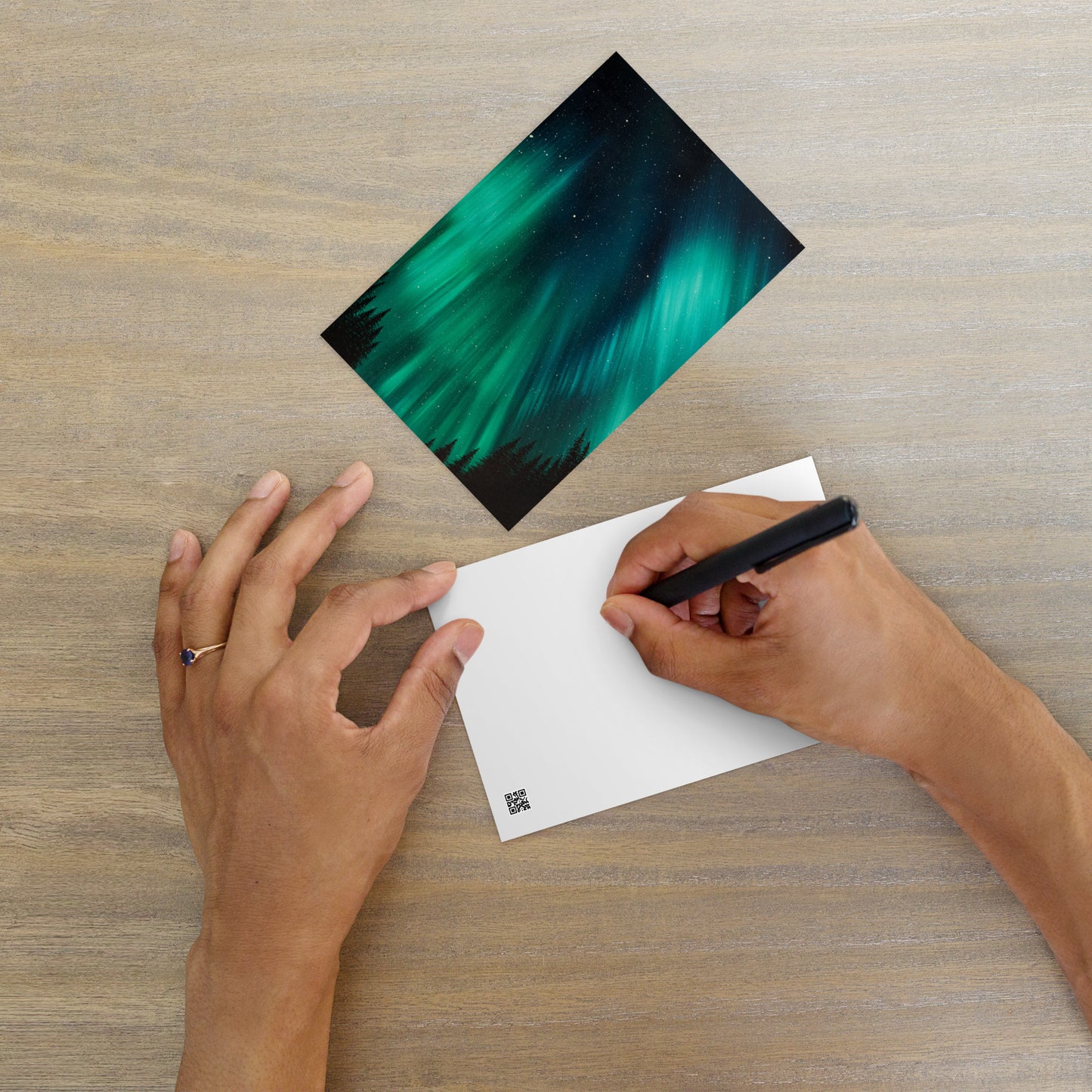 Bursts of Emerald Light Postcard